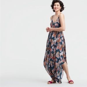 World Market Spaghetti Strap Tie Waist Butterfly Jumpsuit